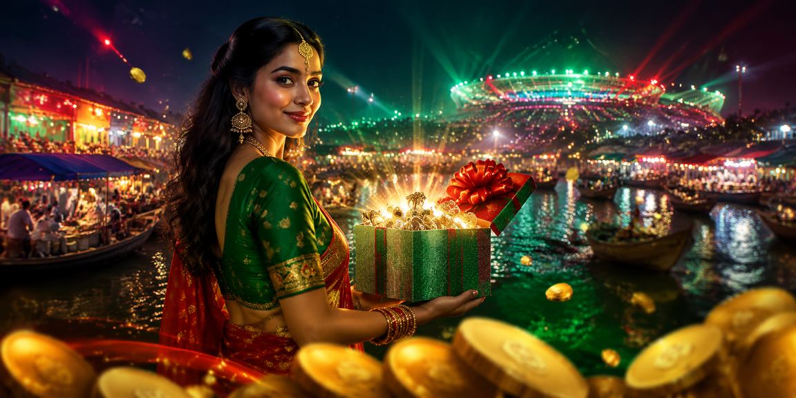 A user enjoying cricket betting in Barisal — festive red and green atmosphere